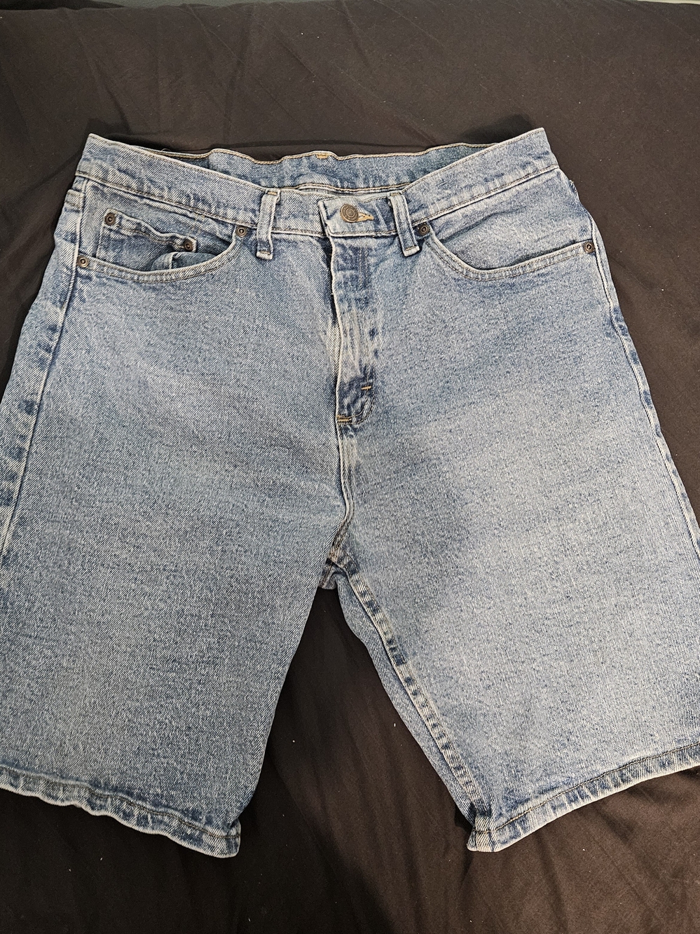Men's Wrangler Light Blue Denim Shorts - Classic Casual